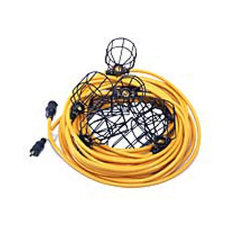 CEP 96122 100 foot 12/3 TwistLock Light String with Plastic Cages